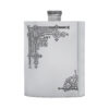 Карманная фляга English Pewter SF263 в готическом стиле. Вид спереди.