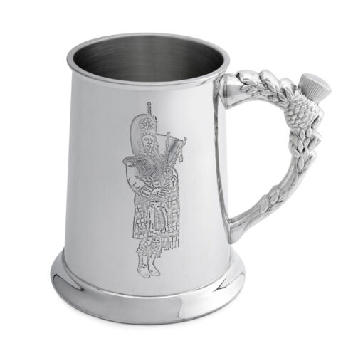 Пивная кружка English Pewter SG101 "Волынщик". Вид сверху.