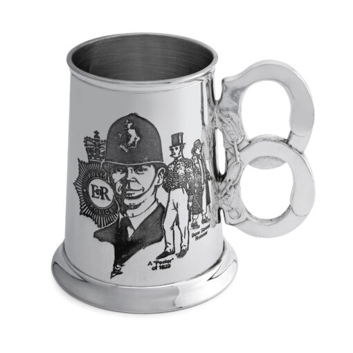 Пивная кружка English Pewter TS334 "Полиция". Вид сверху.