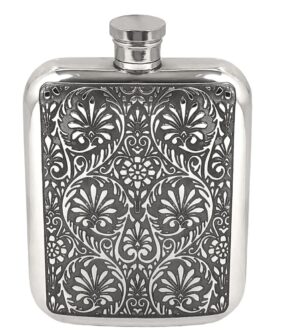 Карманная фляга English Pewter TSF612 с гравировкой. Вид спереди.